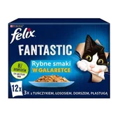 Mokra karma dla kotów - Purina Felix Fantastic Rybne Smaki Mokra Karma (galaretka) 12x85g - miniaturka - grafika 1