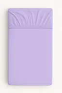 Prześcieradła dla dzieci - Prześcieradło bawełniane z gumką do łóżeczka 140x70 cm - fioletowe - miniaturka - grafika 1