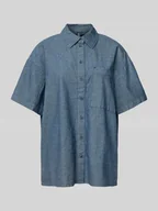 Bluzki damskie - Bluzka z krótkim rękawem o kroju relaxed fit z czystej bawełny model ‘MIA’ - miniaturka - grafika 1