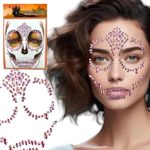 Kryształki naklejki maska róż - Dodatki do strojów karnawałowych - miniaturka - grafika 1