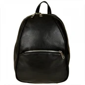 Plecaki - VEZZE Plecak damski czarny ze skóry naturalnej - miniaturka - grafika 1