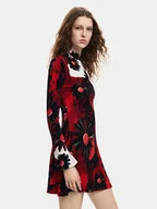 Sukienki - Desigual Sukienka codzienna Nantes Lacroix 24WWVK29 Czerwony Slim Fit - miniaturka - grafika 1