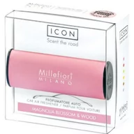 Zapachy samochodowe - Millefiori Icon Car Air Freshener zapach samochodowy Classic Pink Magnolia Blossom & Wood 1szt - miniaturka - grafika 1