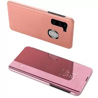Etui i futerały do telefonów - Samsung Hurtel Clear View Case futerał etui z klapką Galaxy A11 / M11 różowy - miniaturka - grafika 1