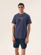 Piżamy damskie - Piżama męska Sake Henderson granatowy L - miniaturka - grafika 1