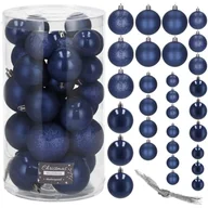 Bombki - Bombki choinkowe 30 szt. ozdoby świąteczne granatowy CA0181 - miniaturka - grafika 1