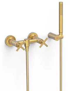 Bateria prysznicowa TRES Montblanc 24-K Matowe Złoto 28316301OM - Baterie umywalkowe - miniaturka - grafika 1