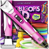 Długopisy - Długopis 3d Dla Dzieci Drukarka 3 D Pen Zestaw + Filament Pla 110 Metrów - miniaturka - grafika 1