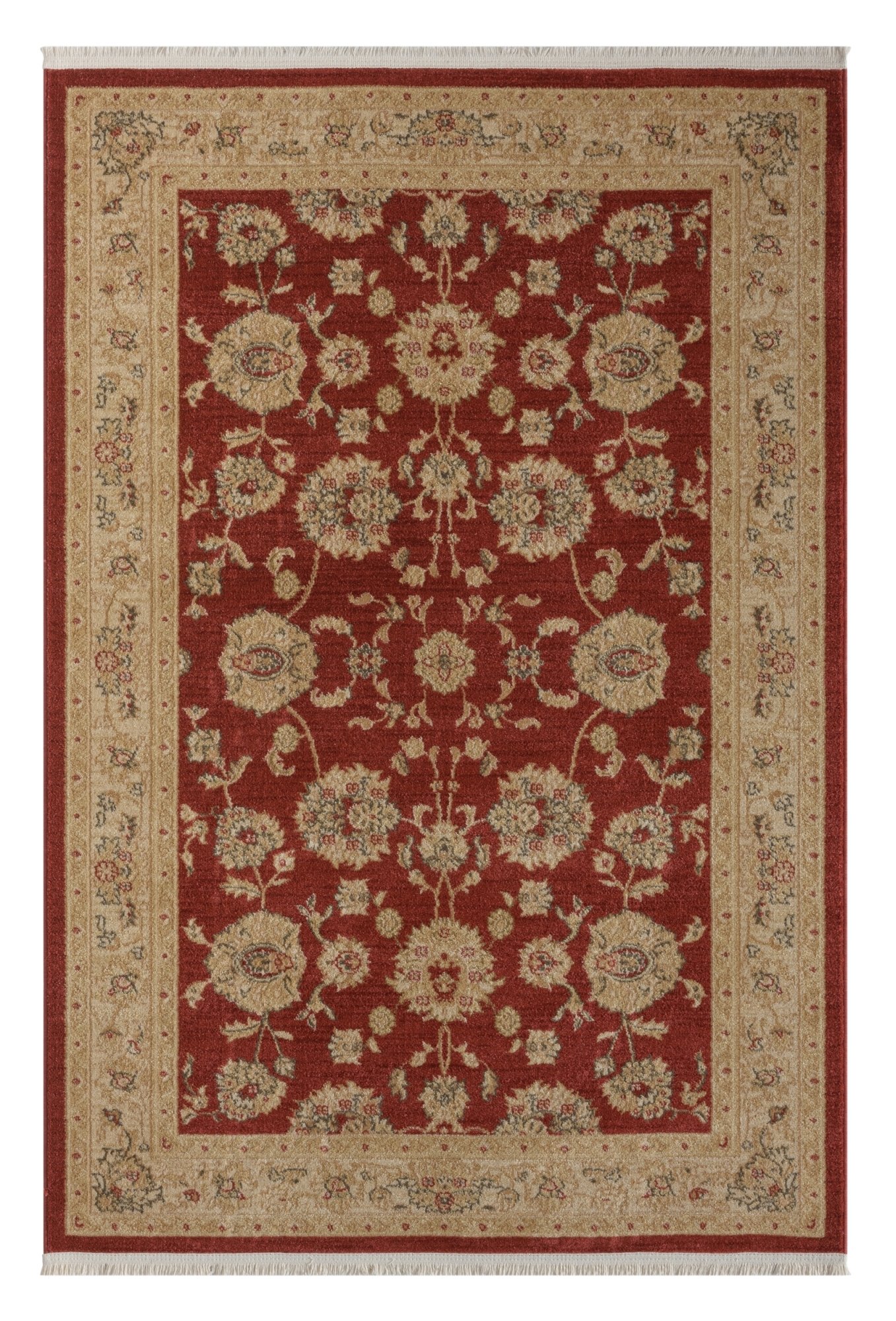 Dywan MY-RUG, Ben 3, 200x140, dywan z krótkim włosiem, orientalny wygląd, szlachetny połysk, czerwony, klasyczny wzór, prostokątny