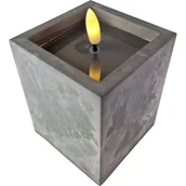 Świece - ŚWIECZKA NA BATERIE 10CM EFEKT BETONU ŚWIECA LED WKŁAD PŁOMIEŃ PŁOMIENIA - miniaturka - grafika 1