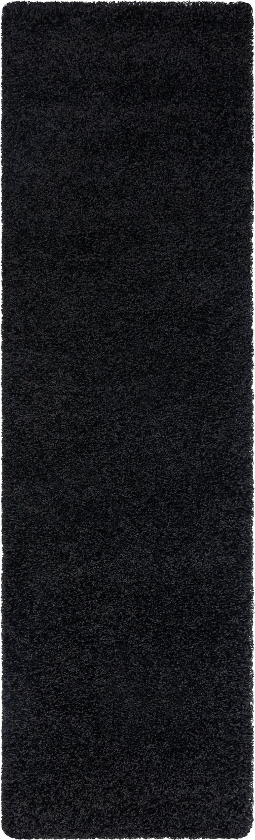 Dywan, Chodnik SOFFI shaggy 5cm - do kuchni, przedpokoju, na korytarz czarny 60x300 cm