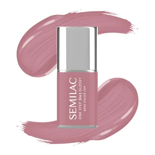 Semilac Lakier hybrydowy One Step Glossy, S201 Earth Pink - Lakiery hybrydowe - miniaturka - grafika 1