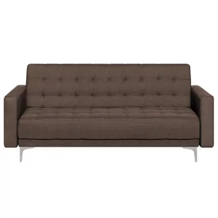 Beliani Sofa trzyosobowa tapicerowana ciemnobrązowa ABERDEEN - Sofy i kanapy - miniaturka - grafika 1
