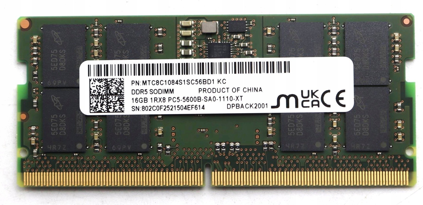 Pamięć do laptopa Lenovo 16GB DDR5 SODIMM memory 5M31R00363