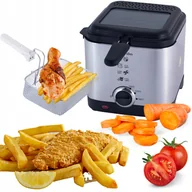 Frytownice gastronomiczne - Frytkownica Olejowa 1,5L Frytownica Szybkie Smażenie Frytki Kurczak Kamille - miniaturka - grafika 1