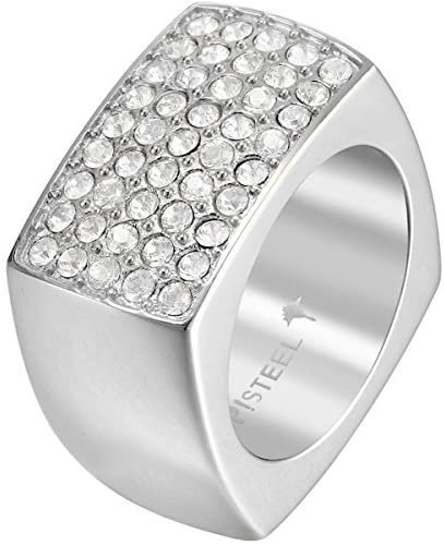 Joop! Women Stainless Steel Zircon Ring Size 54 (17.2) JPRG10627A170