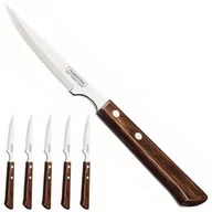 Noże kuchenne - Hendi Nóż do steków ząbkowany nierdzewny Churrasco Spanish Style 6 szt dł 220 mm brązowy Nóż do steków ząbkowany nierdzewny Churrasco Spanish Style 6 szt dł 220 mm brązowy 29899173 - miniaturka - grafika 1