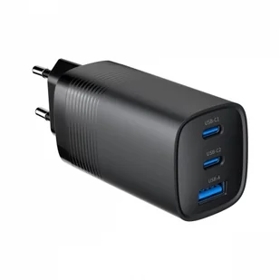 Ładowarka PowerDelivery 1xA 2xC GaN 65W Czarna - Ładowarki do telefonów - miniaturka - grafika 5