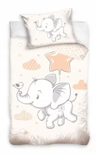 POŚCIEL bawełniana SŁOŃ 140x200 cm - Pościel dla dzieci - miniaturka - grafika 1