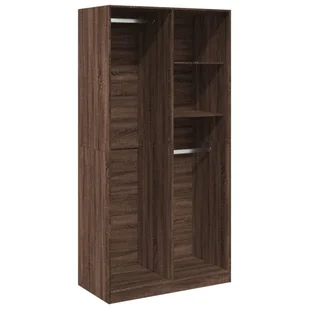 vidaXL Szafa dębowa brązowa 100x50x200 cm materiał drewnopochodny - Szafy - miniaturka - grafika 1