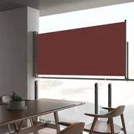 Pawilony ogrodowe - vidaXL Wysuwana markiza boczna na taras, 60 x 300 cm, brązowa vidaXL - miniaturka - grafika 1
