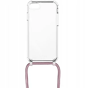Fixed Etui Pure Neck do iPhone SE 2022 / 2020, 8, 7, przezroczyste ze smyczą różową - Etui i futerały do telefonów - miniaturka - grafika 1