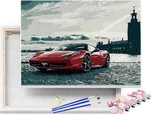 Malowanie po numerach Czerwone Ferrari 458 ITALIA / beliart - Malowanie po numerach - miniaturka - grafika 1