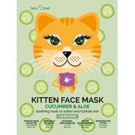 Maseczki do twarzy - 7th Heaven Kitten Face Mask kojąca maseczka w płachcie Cucumber & Aloe 1szt - miniaturka - grafika 1