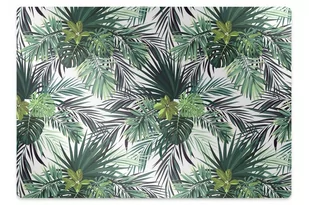 Mata na podłogę pod krzesło Zielone Liście 140x100 cm - Podnóżki, podpórki, podkładki - miniaturka - grafika 1