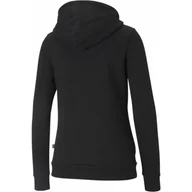 Bluzy damskie - Damska rozpinana bluza z kapturem Essentials PUMA Black - miniaturka - grafika 1