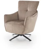Fotele - Fotel do salonu SCAMPI cappuccino obrotowy HALMAR - miniaturka - grafika 1