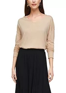 Swetry damskie - s.Oliver BLACK LABEL Damski sweter z metalowymi perłami, Pale Sand, 40 PL - miniaturka - grafika 1