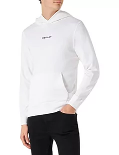 Replay Męska bluza z kapturem M6277, biała, M - Bluzy męskie - miniaturka - grafika 1