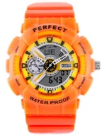 Zegarki męskie - ZEGAREK MĘSKI PERFECT SHOCK (zp219f) - orange - miniaturka - grafika 1