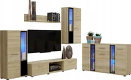 Meblościanki - Meblościanka do salonu z komodą Cube dąb sonoma - miniaturka - grafika 1