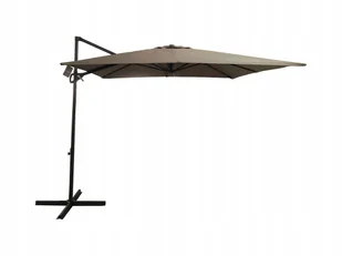 Parasol Ogrodowy Duży Z Wysięgnikiem Pokrowiec 2,5X2,5M Mocny Seattle Beż - Parasole ogrodowe - miniaturka - grafika 1