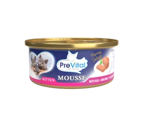 Mus dla kociąt z cielęciną PreVital mini puszka 85 g - Mokra karma dla kotów - miniaturka - grafika 1