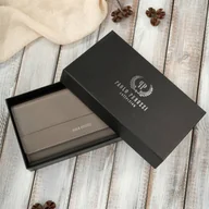 Portfele - Skórzany portfel damski duży z ochroną RFID szarobrązowy Paolo Peruzzi AL-01-TA - miniaturka - grafika 1