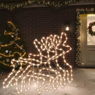 Oświetlenie świąteczne - vidaXL Renifery ozdobne, ciepłe białe światło LED 3 szt., 57x55x4,5 cm - miniaturka - grafika 1