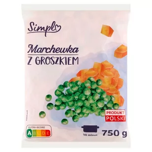 Simpl Marchewka z groszkiem 750 g - Mrożonki warzywne i owocowe - miniaturka - grafika 1