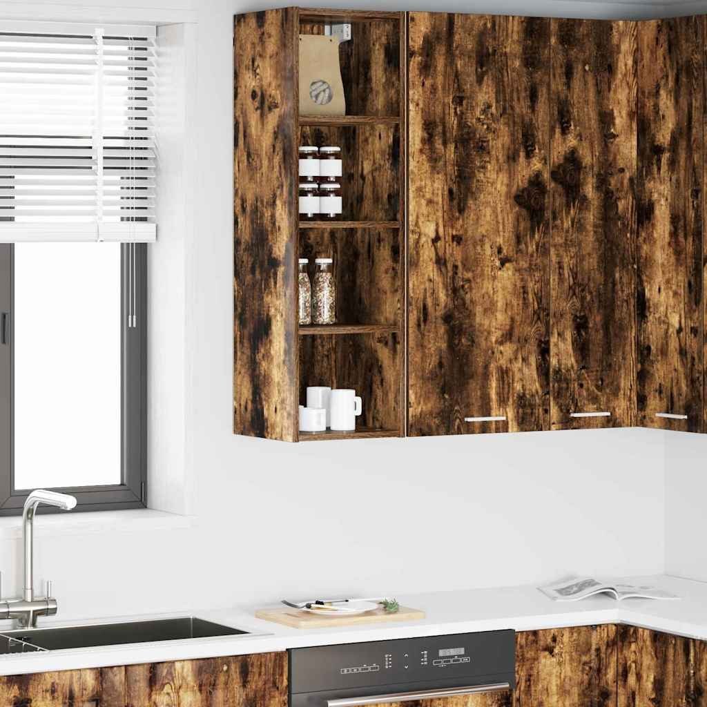 vidaXL vidaXL Szafka wisząca z przechowywaniem Dąb wędzony 30 x 29,5 x 100 cm