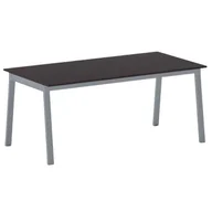 Stoły warsztatowe - B2B Partner Stół PRIMO BASIC z szarosrebrnym stelażem, 1800 x 900 x 750 mm, wenge 499061 - miniaturka - grafika 1