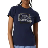 Koszulki sportowe damskie - Koszulka New Balance WT21801PGM - granatowa - miniaturka - grafika 1