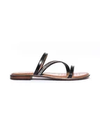 Klapki i japonki damskie - Geox Skórzane klapki "Sozy Plus" w kolorze czarnym - miniaturka - grafika 1