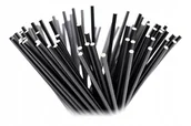 Inne urządzenia gastronomiczne - Patyczki Słomki 20cm 6mm Do Waty Cukrowej Czarne Jednolite 10szt. - miniaturka - grafika 1