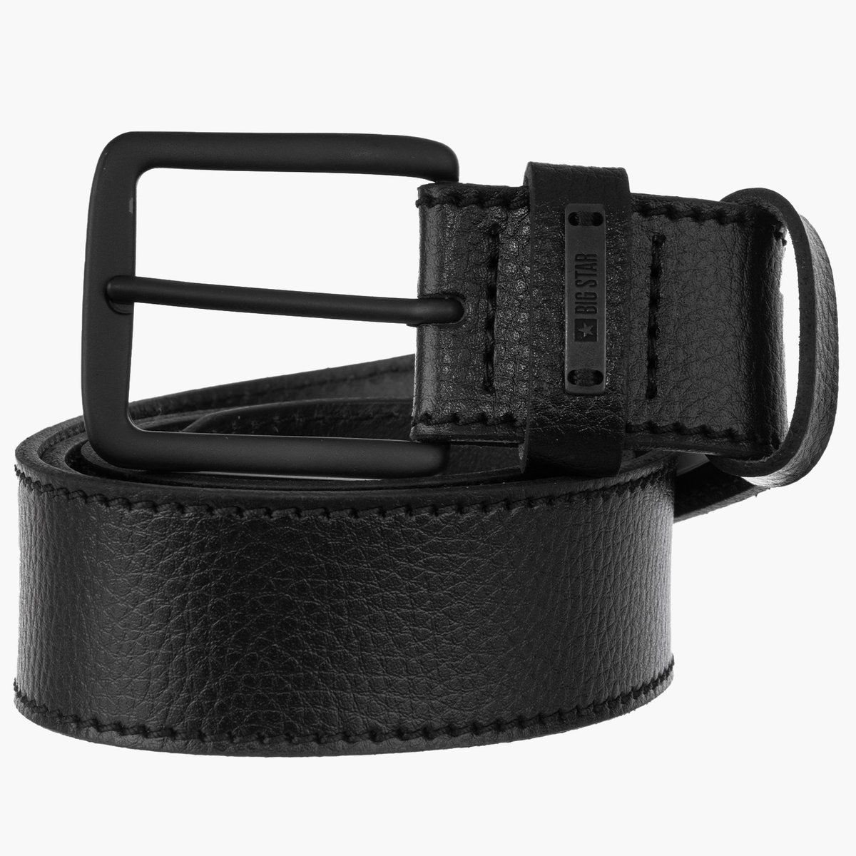 Pasek BIG STAR Skórzany Czarny KK675125 Czarny 90