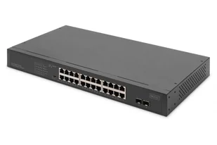 Digitus 24-portowy przełącznik sieciowy Gigabit, 19-calowy, niezarządzalny, 2 porty Uplink, SFP - Pozostałe akcesoria sieciowe - miniaturka - grafika 1