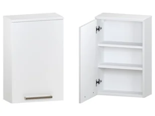 Szafka nad Pralkę ATH 45 cm D Lewa - Biały Mat - Uchwyty Stal Szczotkowana - Szafki łazienkowe - miniaturka - grafika 1