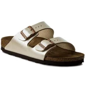 Klapki i japonki damskie - Klapki Birkenstock Arizona Birko-Flor 1009921 Złoty - miniaturka - grafika 1