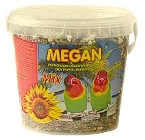 Megan Pokarm Dla Papug Średnich Mix 1L [Me11] - Karma dla ptaków - miniaturka - grafika 1